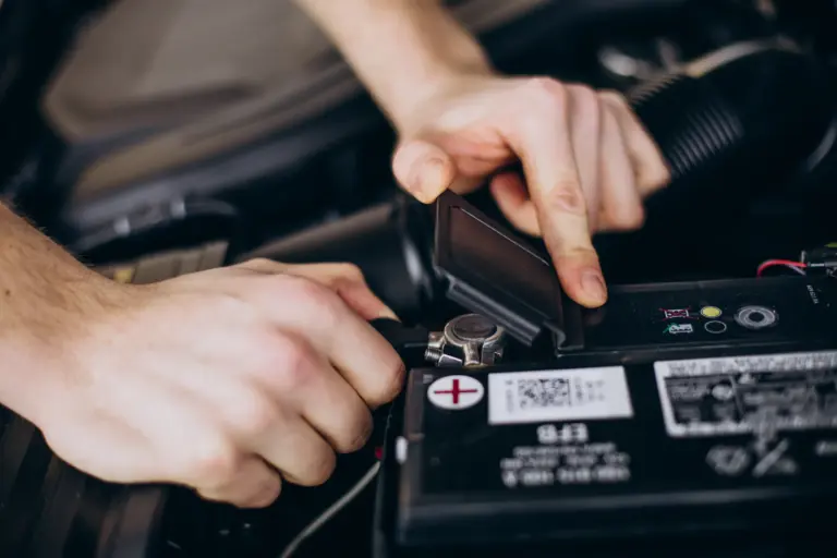Person repairing car